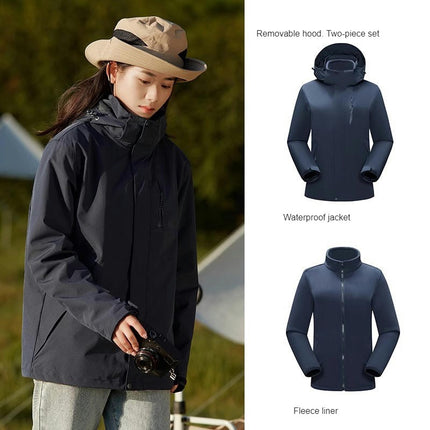 Women's 3-in-1 Winter Coats Snow Ski Jacket Waterproof Windproof Fleece Lined Winter Jacket  1