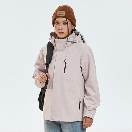 Women's 3-in-1 Jacket Men's Dupont Tri-Proof Waterproof Outdoor Hiking Travel Jacket