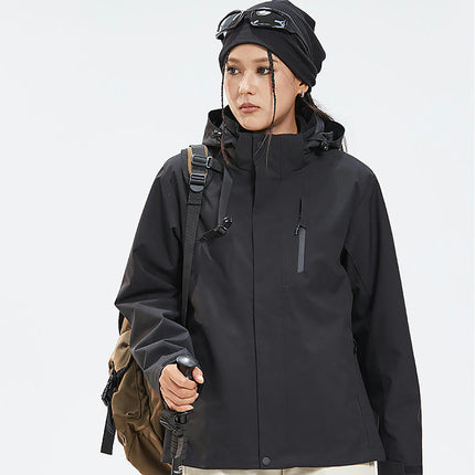 Women's 3-in-1 Jacket Men's Dupont Tri-Proof Waterproof Outdoor Hiking Travel Jacket