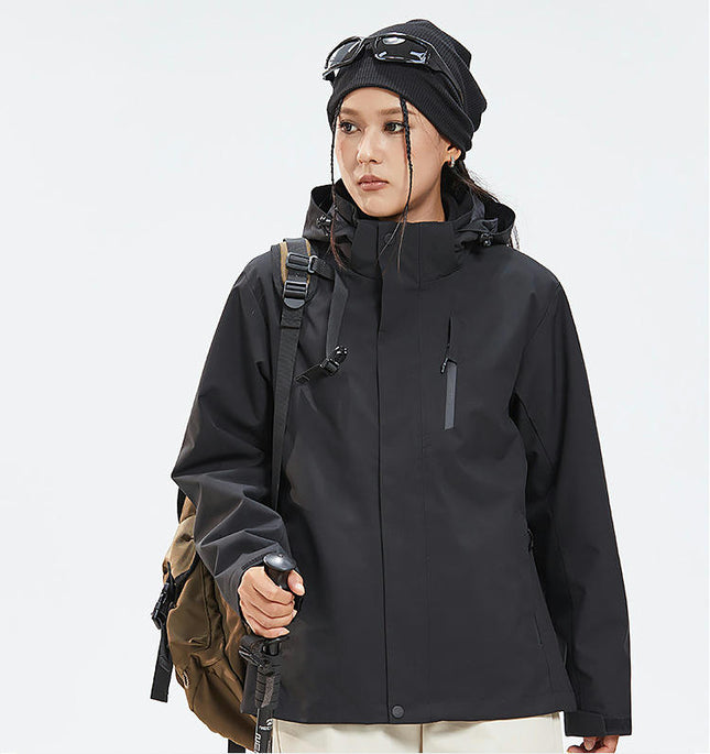 Women's 3-in-1 Jacket Men's Dupont Tri-Proof Waterproof Outdoor Hiking Travel Jacket