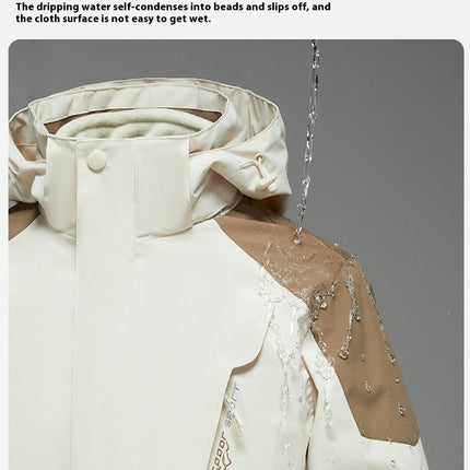 Men's Ski Jackets 3 in 1 Waterproof Winter Snow Jackets Windproof Hooded with Inner Fleece Coat 2