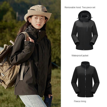 Womens Ski Jackets Waterproof Fleece Snow Coat 3 in 1 Snowboarding Jackets Winter Warm Windbreaker 1