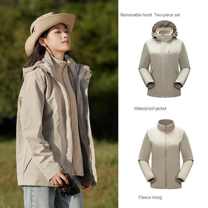 Womens Ski Jackets Waterproof Fleece Snow Coat 3 in 1 Snowboarding Jackets Winter Warm Windbreaker 1