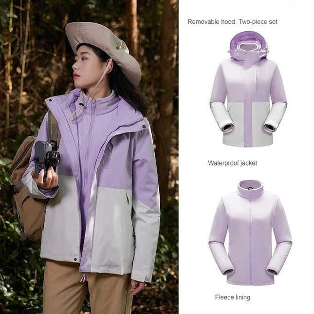Womens Ski Jackets Waterproof Fleece Snow Coat 3 in 1 Snowboarding Jackets Winter Warm Windbreaker