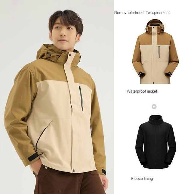 3-in-1 Jacket - Windproof and Waterproof Outdoor Skiing and Mountaineering Jacket for Men and Women