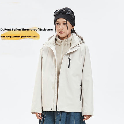 3-in-1 Jacket - Windproof and Waterproof Outdoor Skiing and Mountaineering Jacket for Men and Women 1