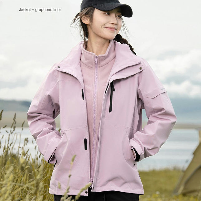 3-in-1 Jacket - Windproof and Waterproof Outdoor Skiing and Mountaineering Jacket for Men and Women 1