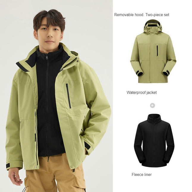 3-in-1 Jacket - Windproof and Waterproof Outdoor Skiing and Mountaineering Jacket for Men and Women
