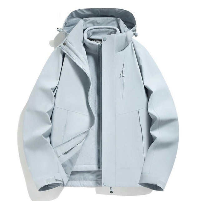 Men's Women's 3 in 1 Winter Ski Jacket Warm Fleece Liner Jacket Waterproof Coat 3