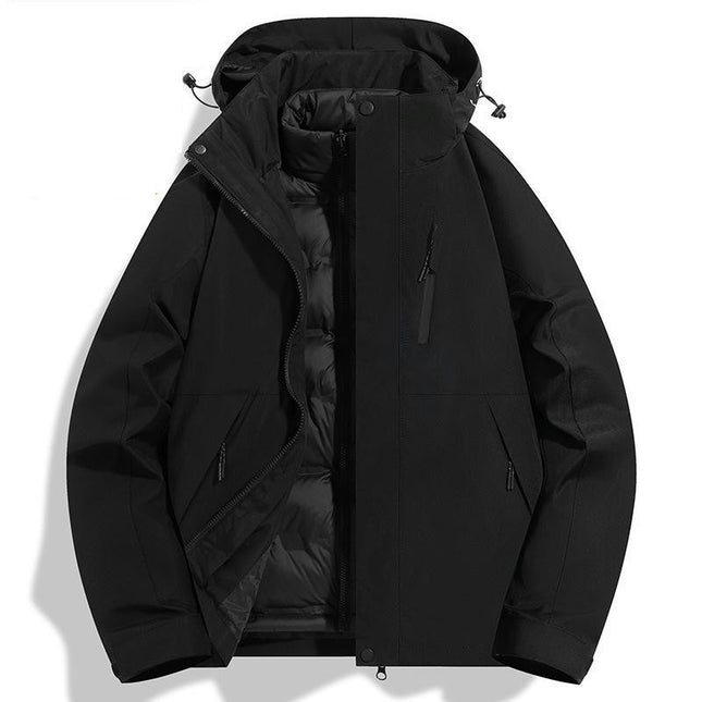 Men's Women's 3 in 1 Winter Ski Jacket Warm Fleece Liner Jacket Waterproof Coat 3