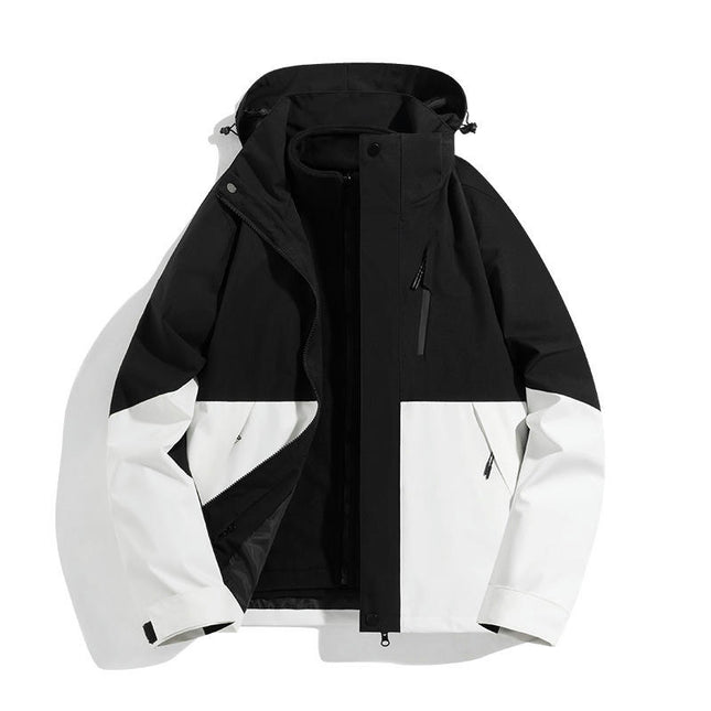 Men's Women's 3 in 1 Winter Ski Jacket Warm Fleece Liner Jacket Waterproof Coat 2