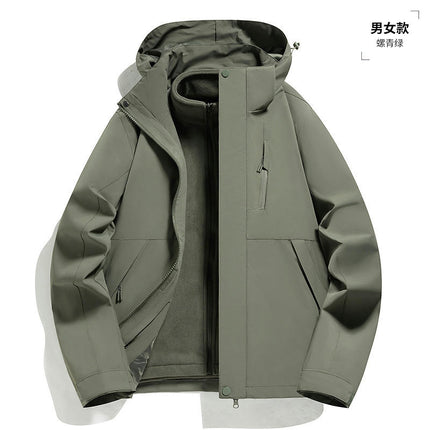 Men's Women's 3 in 1 Winter Ski Jacket Warm Fleece Liner Jacket Waterproof Coat 2