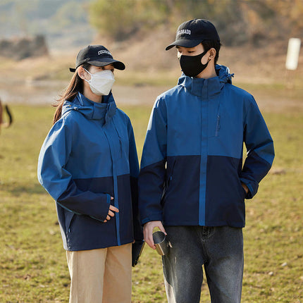 Men's Women's 3 in 1 Winter Ski Jacket Warm Fleece Liner Jacket Waterproof Coat 2