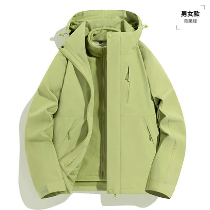 Men's Women's 3 in 1 Winter Ski Jacket Warm Fleece Liner Jacket Waterproof Coat 1