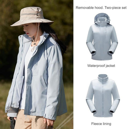Men's Women's 3 in 1 Winter Ski Jacket Warm Fleece Liner Jacket Waterproof Coat