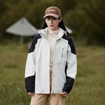 Men's and Women's 3-in-1 Detachable 2-Piece Windproof and Waterproof Ski Jacket 1