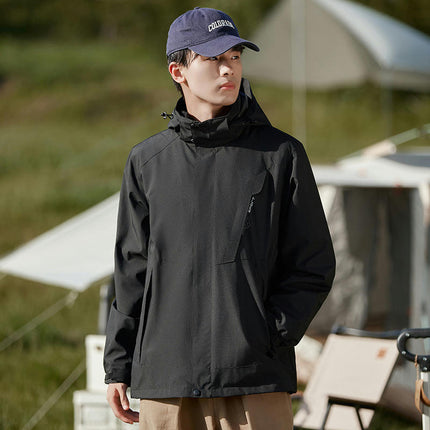 Men's and Women's 3-in-1 Detachable 2-Piece Windproof and Waterproof Ski Jacket 2
