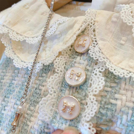 Girls Long Sleeve Dress Preppy Style Chanel Style Children's Princess Dress