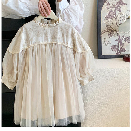 Girls Dresses-Spring and Autumn Super Fairy Birthday Dress Princess Dress