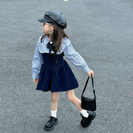Girls Temperament Dress Autumn Style Children Sweet Long Sleeve Princess Dress