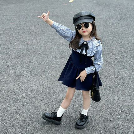 Girls Temperament Dress Autumn Style Children Sweet Long Sleeve Princess Dress