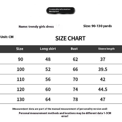 Girls Ruffle Stand Collar Dress Long Sleeve Bow Fashion Princess Dress