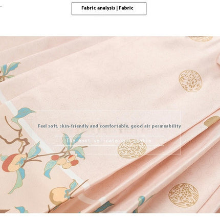 Girls Long-sleeved Chinese Style Retro Print Princess Dress 2-10 Years Old