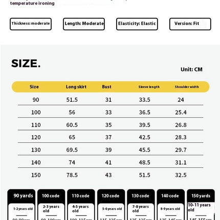 Girls Lapel Long Sleeve Dress Spring and Autumn Denim Mesh Splicing Princess Dress