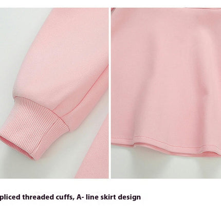 Girls Spring Dress Long Sleeve Shirt Collar Baby Girl Princess Dress