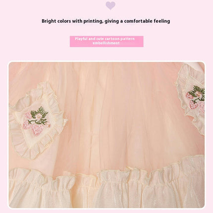 Baby Girl Spring Dress Long Sleeves Ruffled Lace Collar Cute Elegant Princess Dress