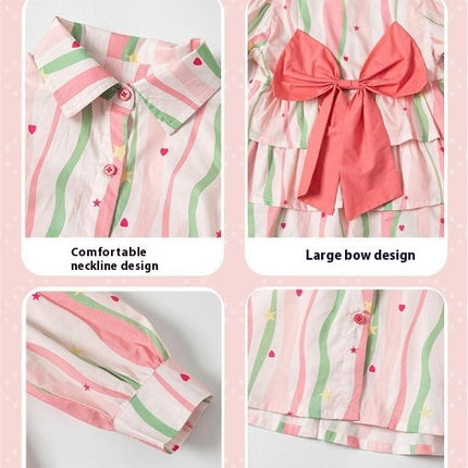 Baby Girls Shirt Dress Spring and Autumn Long Sleeve Button Casual Dress