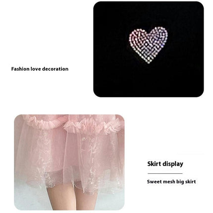 Girls Spring Long Sleeve Dress Knitted Splicing Princess Dress Little Girl Fairy Dress