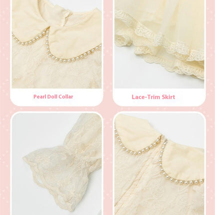 Toddler Girls Long Sleeve Ruffle Tulle Dress Spring and Autumn Outfit