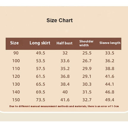 Toddler Girls Spring and Autumn Flower Dress Casual A Line Long Sleeve Dresses