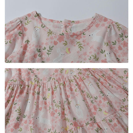 Toddler Girls Spring and Autumn Floral Dress Long Sleeve Fashion Dresses