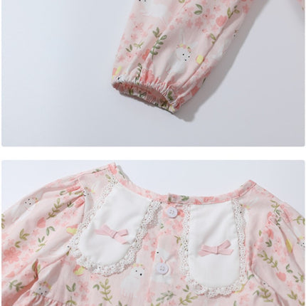 Toddler Girls Spring and Autumn Floral Dress Long Sleeve Fashion Dresses
