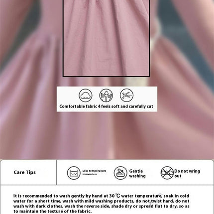 Toddler Girl Dress Casual Round Neck Ruffle Long Sleeve Party Dress