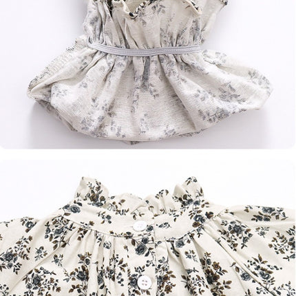 Dresses for Girls Cute Floral Print Fashion Casual Long Sleeve Dresses