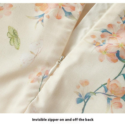 Long Sleeve Cheongsam Performance Dress Spring Autumn Girls Retro Tang Dress