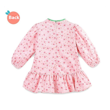 Toddler Girl Spring and Autumn Dress Long Sleeve Floral Ruffle Dresses