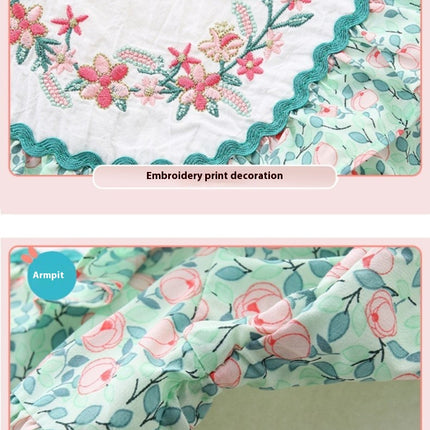 Girls Long Sleeve Dress Floral Ruffles Spring Autumn Casual Kids Clothes