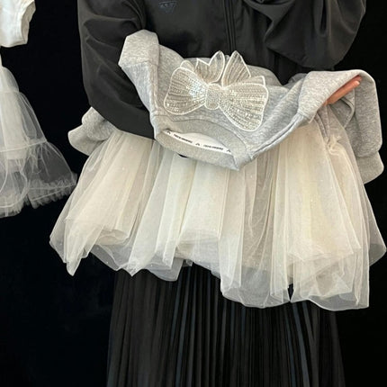 Toddler Girls Dress Long Sleeve Casual Sequins Tulle Party Dresses