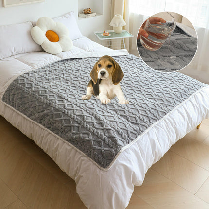 Pet Blanket, Liquid Pee Proof Dog Blanket for Sofa Bed Couch Protector Cover