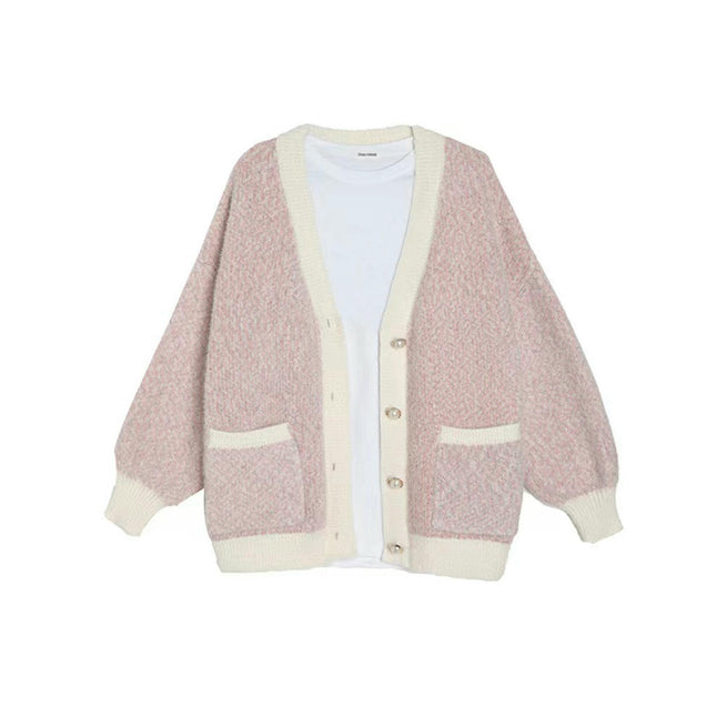 Women's Fall Cardigan Sweaters Casual V Neck Open Front Button Up Knit Outwear