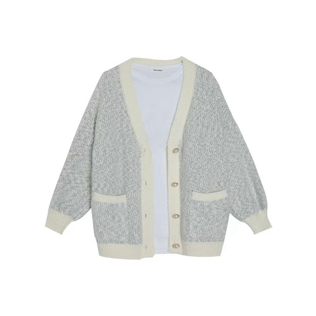 Women's Fall Cardigan Sweaters Casual V Neck Open Front Button Up Knit Outwear