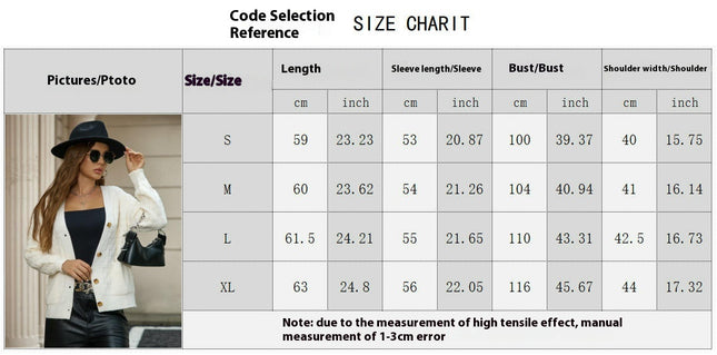 Women's Long Sleeve Open Front Cable Knit Cardigans V Neck Button Sweaters