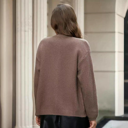 Women's Button Up V Neck Long Sleeve Soft Knit Cardigan Sweater
