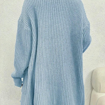 Women's Long Sleeve Knit Long Cardigan Open Front Sweater Outerwear