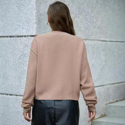 Women's Knit Cardigan Long Sleeve Open Front Button Down Casual Sweater