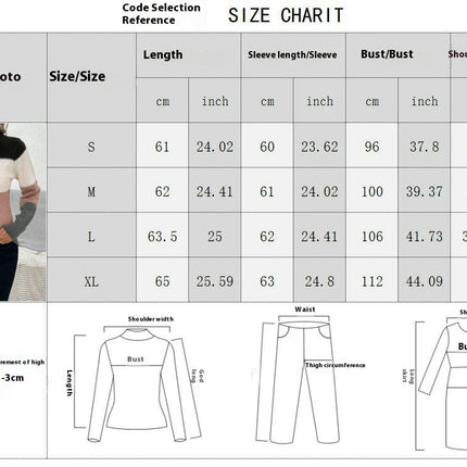Womens Fall Long Sleeve Crew Neck Sweaters Knit Color Block Jumper Tops